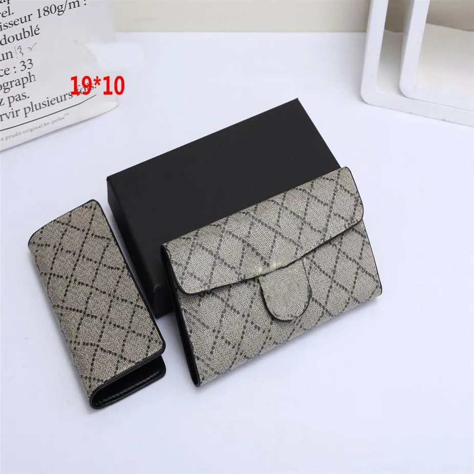 WF Designer Vintage wallet Purses Men POCHETTE 2pcs set Purse Women Mini clutch Bags embossed Business Credit Card Holder Wallets 234j