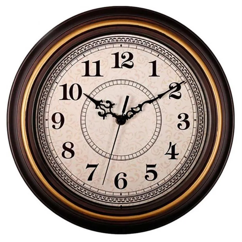 Horloges murales CNIM 12 pouces silencieux non-tic-tac horloges rondes décoratives style vintage maison cuisine salon chambre à coucher g236j