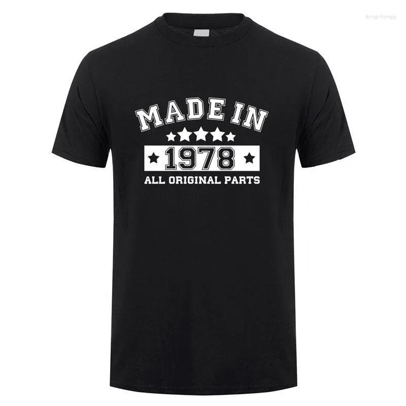 Men's T-skjortor gjordes 1978 Skjorta Män Bomull Summer O Neck Birthday Present T-shirts Tops Funny Man Tshirt
