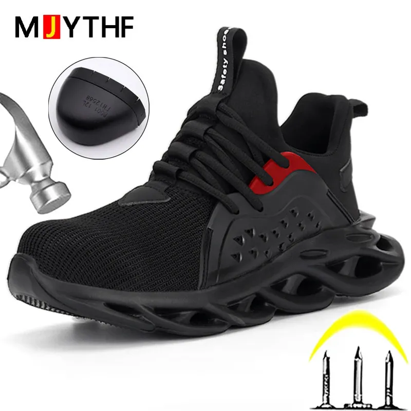 Scarpe antinfortunistiche da lavoro Sneakers da uomo Scarpe indistruttibili Scarpe antinfortunistiche da lavoro con puntale in acciaio Scarpe protettive di sicurezza maschili antiforatura 231130