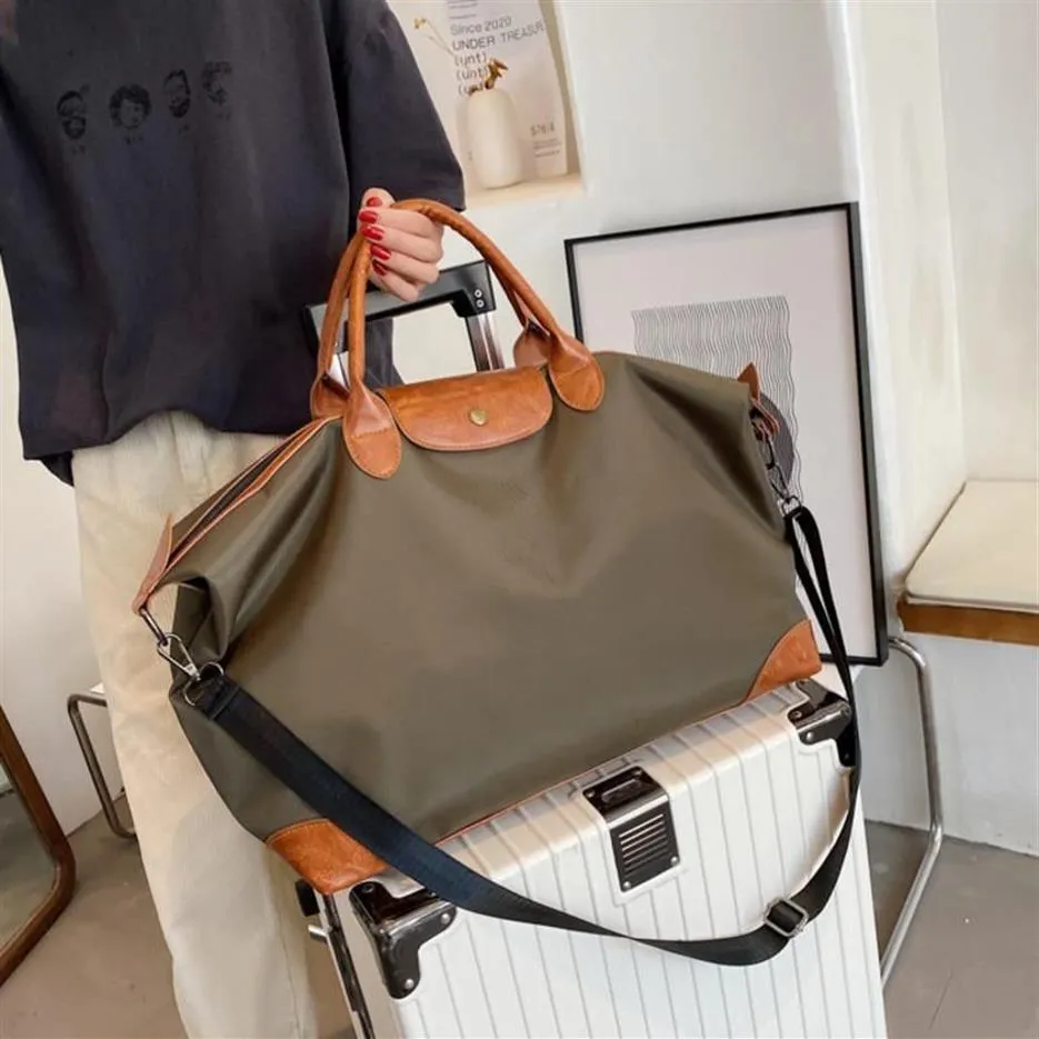 Duffel Bags Leisure Nylon Travel Bag Women And Men Outdoor Large Capacity Folding Fitness Portable Yoga Fashion Luggage Boarding192c