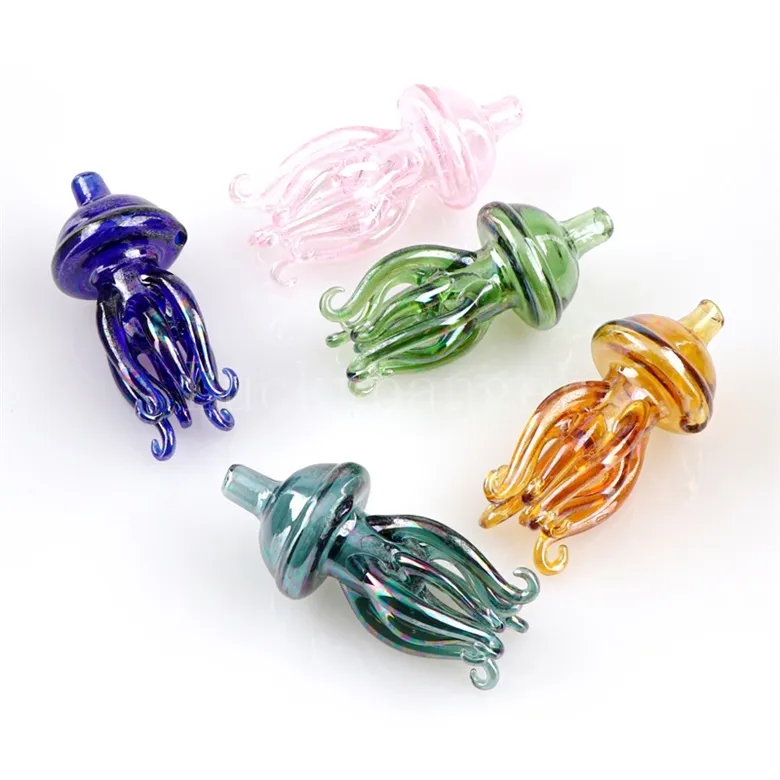 Beracky Jellyfish Carb Cap Glass Carb Cap For Smoking Seamless Welded Regular Welded Quartz Banger For Water Bongs Rigs