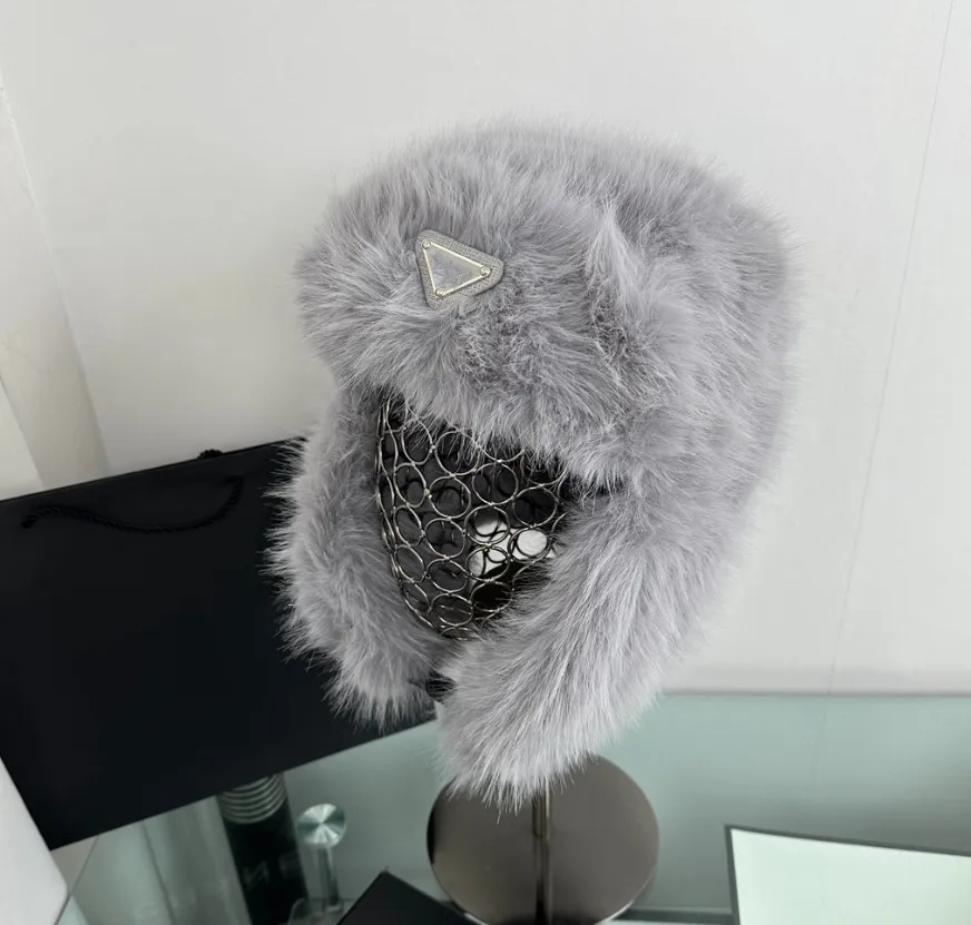 Chapéu protetor de pele de vison com triângulo invertido completo Ushanka para homens e mulheres outono e inverno quente proteção de ouvido nordeste à prova de frio