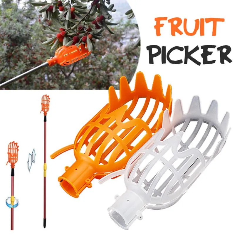 Andra trädgårdsmaterial Trädgårdskorg Fruktplockare Huvud Plastfruktplockverktyg Högtitude Fruktplockare Picking Loquat Picking Bayberry Tool 230428