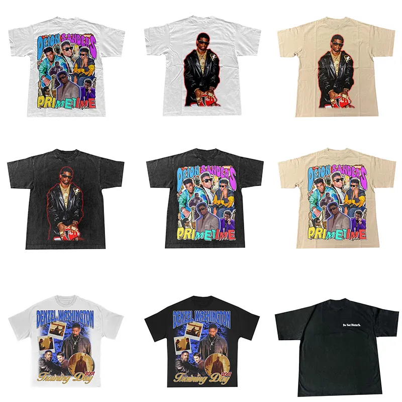 Tees Street American Hiphop Sports半袖Tシャツの男性と女性のストリートスタイルのトップファッション