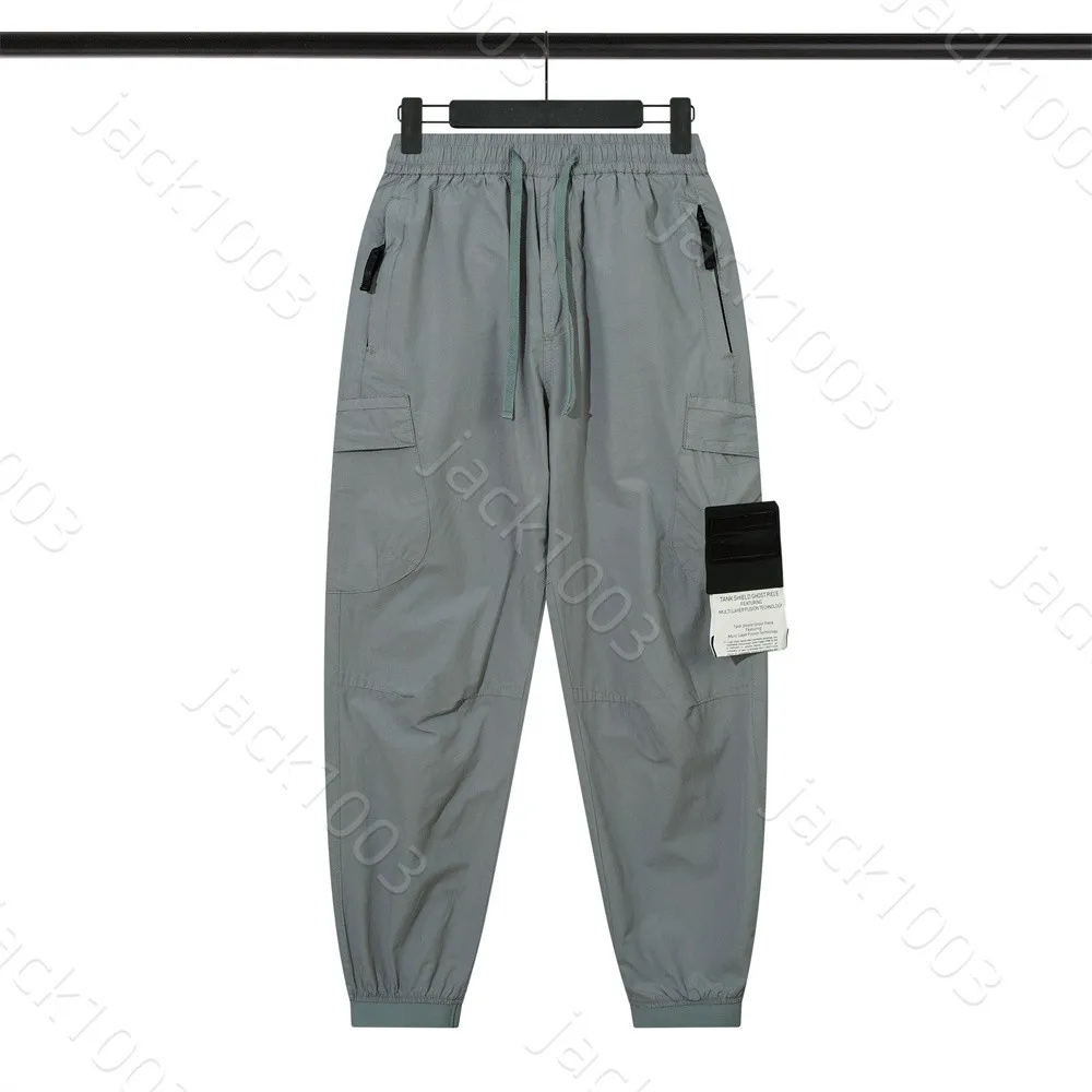 New ISLAND Frühling Baumwolle Basic Cargohose mit Kompass-Abzeichen-Stickerei STONE Lässige, lockere, lange Hosen-Jogginghose Übergroße Hip-Hop-Hose 02