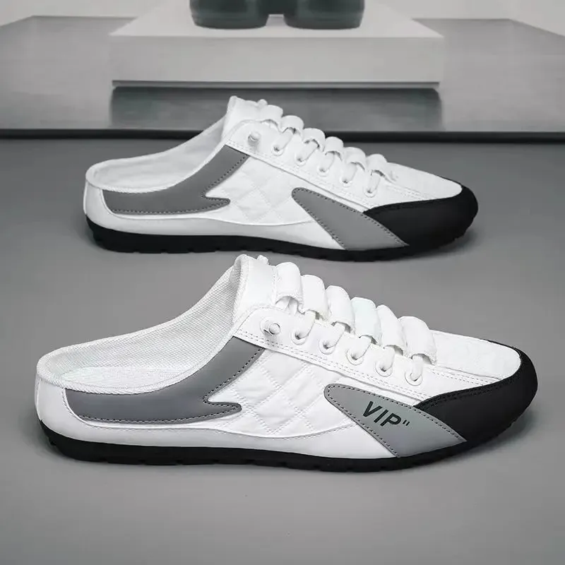 Klänningskor klassisk halv toffel låg lägenheter skor för män kortfattade mäns sneakers vår höst manliga casual skor andas andas para hombre 231130