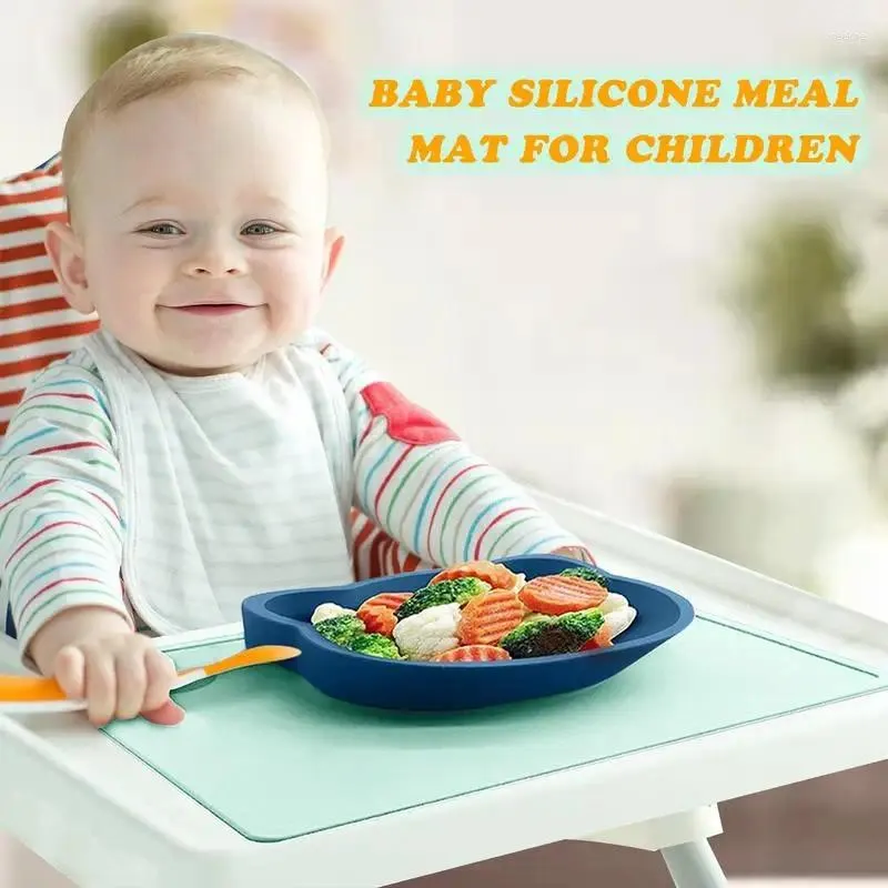 Tovagliette da tavolo Tovagliette per bambini in silicone Tappetino per  bambini da pranzo Tovaglietta portatile e riutilizzabile