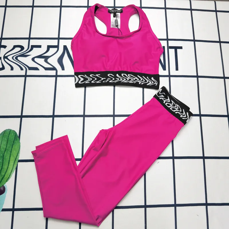 designers vêtements pour femmes de survêtement de piste de yoga Sports Fitness Print Print Suit Crop Leggings Outdoor Tenues Pant Fashion Woman Swetswets Ad10
