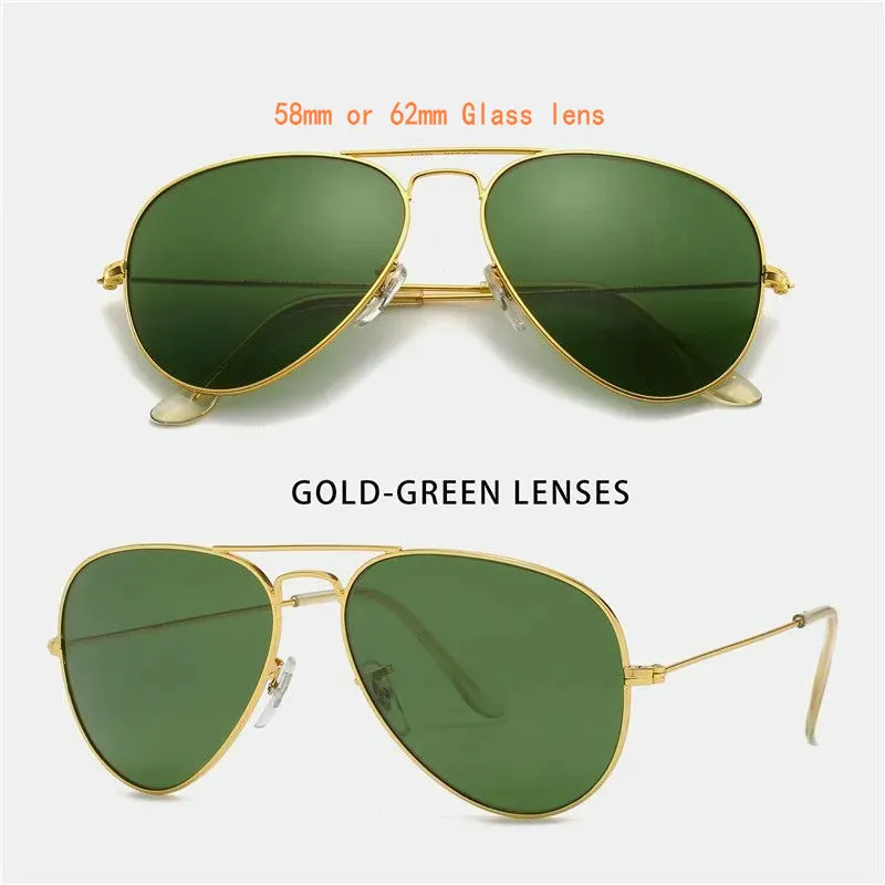 Hommes Classic Brand Sunglass Retro Femmes Lunettes de soleil 2023Luxury Designer Lunettes Rays 3025 Cadre en métal Verre Lentille Goggle UV400 Designers interdit Lunettes de soleil Femme 3026