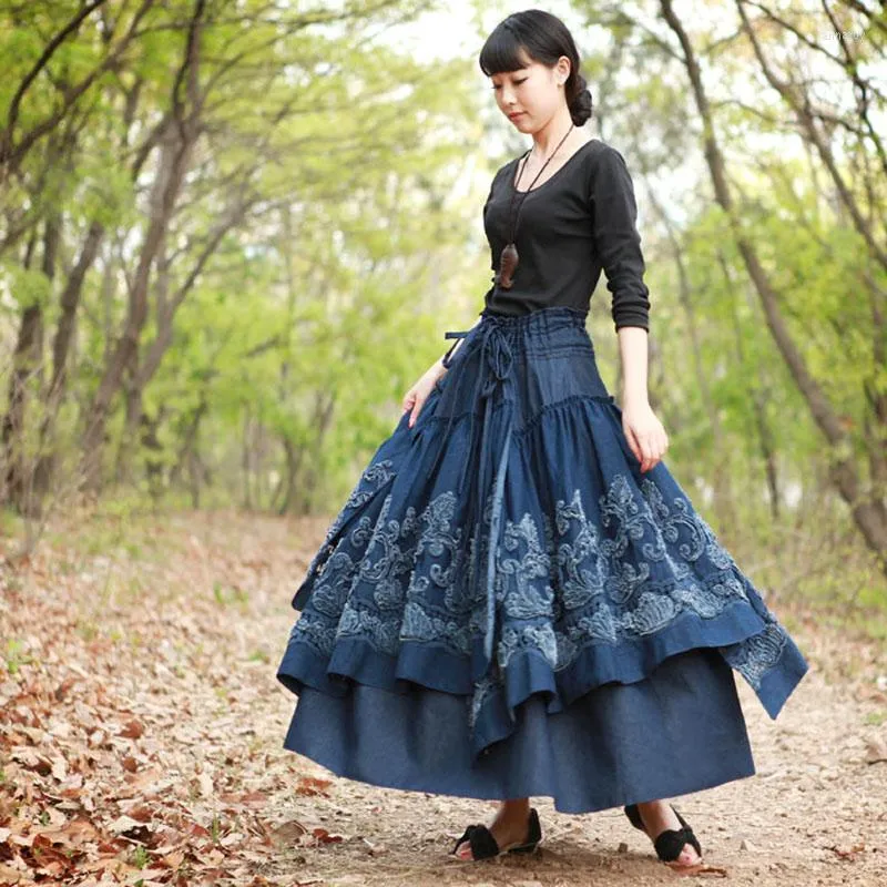 2023 Plus Size 6XL Retro Lolita Victorian Skirt With 3D Flowers