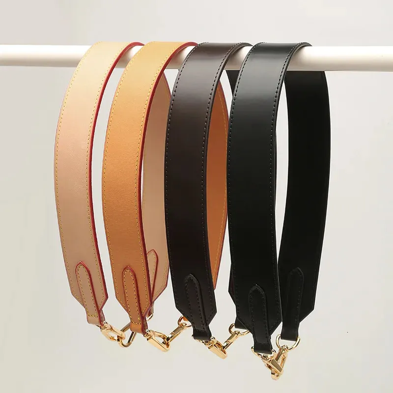 Sangle De Sac à Main En Cuir Véritable Noir - 50 Cm - Poignée Bandoulière Classique