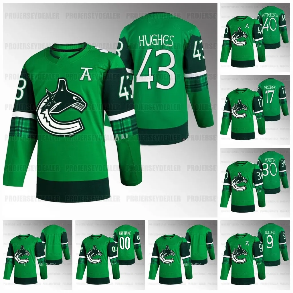 Save Big on Bulk Vancouver Jerseys Hockey Team Inspired Green And White  Garment A Unique Patrick's Day Themed Jersey, Lightweight For Daily  Use,