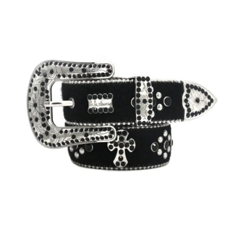 2023 Designerbälten BB Belt Simon för Owen Men Kvinnor Fashion Shiny Skull Kor Diamond Belt Gold Big Rhinestones Multicolour 20 Styles Smooth Big Buckle Real Classicalicalical