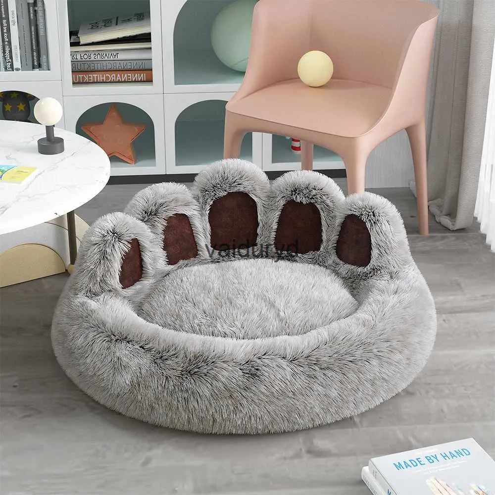 Camas de gato Móveis Longo Cama de Pelúcia Quente Inverno Pet Itens Aconchegante Gatinho Almofada Casa Calma Super Macia Tapete Pequeno Cachorro Lavável Caverna Catsvaiduryd