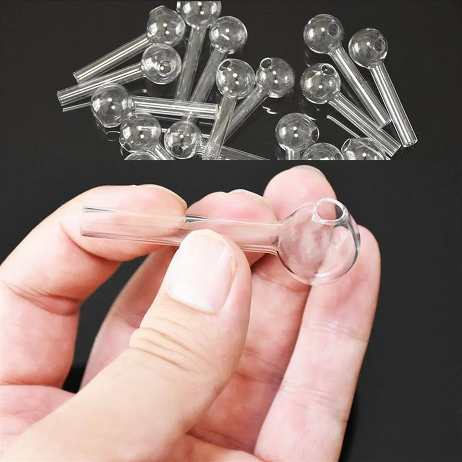 Tubo de vidro transparente de 65mm, tubo grande para queima de unhas, 6,5 cm de comprimento, grosso, transparente, grandes tubos para fumar, queimador de vidro pirex de 2,5 polegadas, 237k