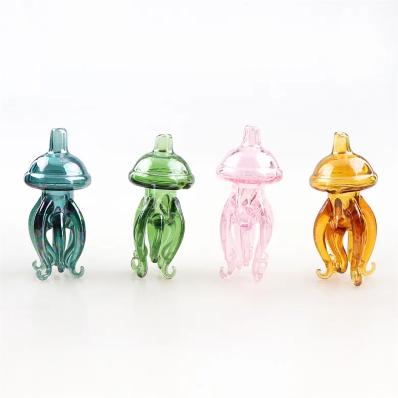 DHL Beracky Jellyfish Carb Cap Glass Carb Cap For Smoking Seamless Welded Regular Welded Quartz Banger For Water Bongs Rigs