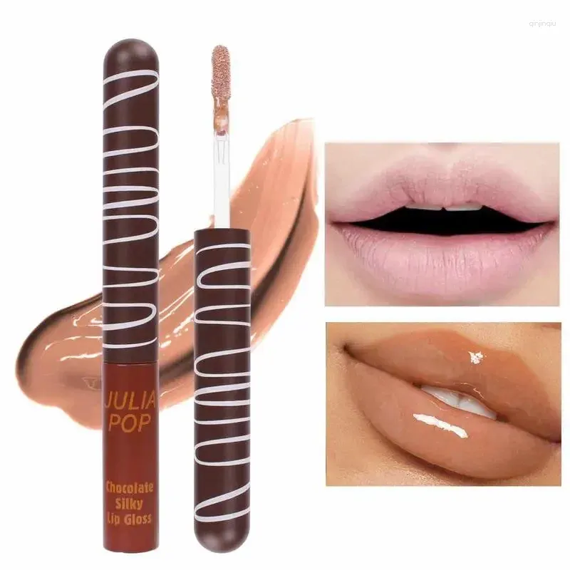 Dudak Parlak Çikolata Nemlendirici Uzun Süreli Modaya Gizli Sır Çıplak Ayna Sıvı Ruj Makyajı Güzellik Kozmetikleri