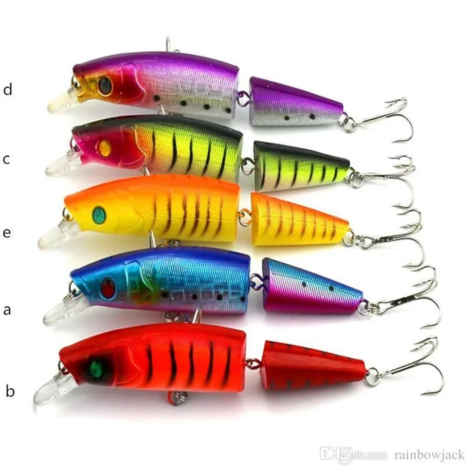 حجارة صيد مياه مالحة مفصلية مفصلية ، 14 سم 20 22g 2segments wobbler crankbait bait340u