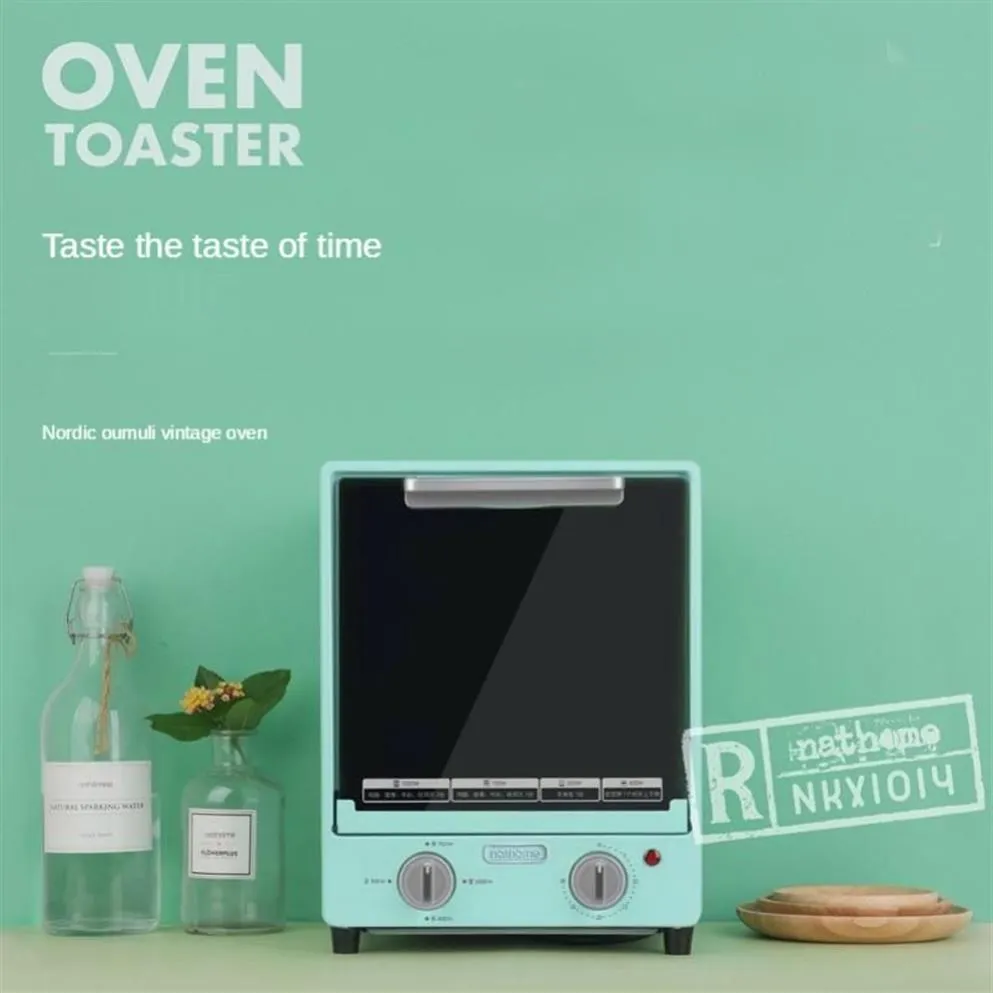 Retrooven multifunktionell hushållsugn dubbel stor kapacitet Elektrisk maskin Tidskvartet Quartz Tube uppvärmning FoodgradeBakeware Ovens272w