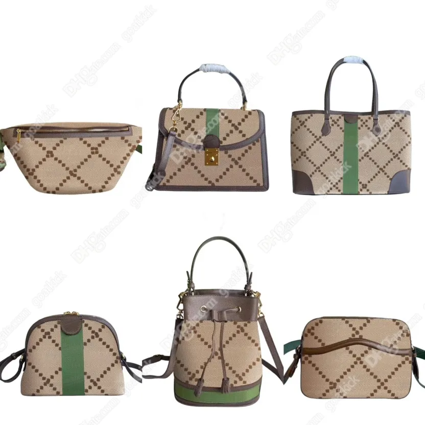 Bolsos de diseñador Hombres Jumbo g Bolsos de hombro Bolso de mensajero de lujo para mujer Ophidia Bolsos de cuero cruzados Bolso de cintura doble G Fanny Pack Totes de cubo de moda