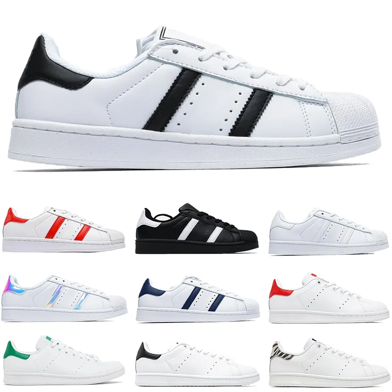 Tasarımcı Ayakkabı Kadın Erkekler Stan Smith Spor Sakinler Süper Yıldız Bulut Beyaz Çekirdek Siyah Vakfı Metalik Altın Gümüş Donanma Kadınlar Spor Sneaker Yemyeşil Kırmızı Erkek Günlük Eğitmenler