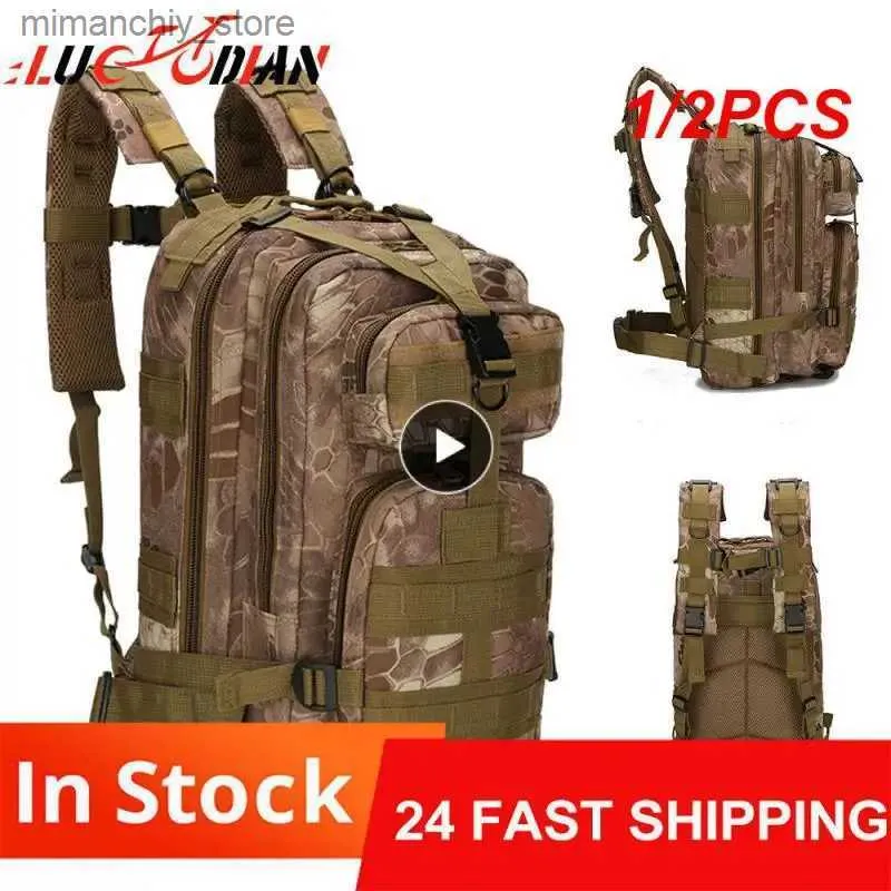 Borse da esterno 1/2 pezzi Zaino tattico militare da uomo di grande capacità 3P Softback Borsa impermeabile da esterno per escursionismo Borse da caccia da campeggio Q231130