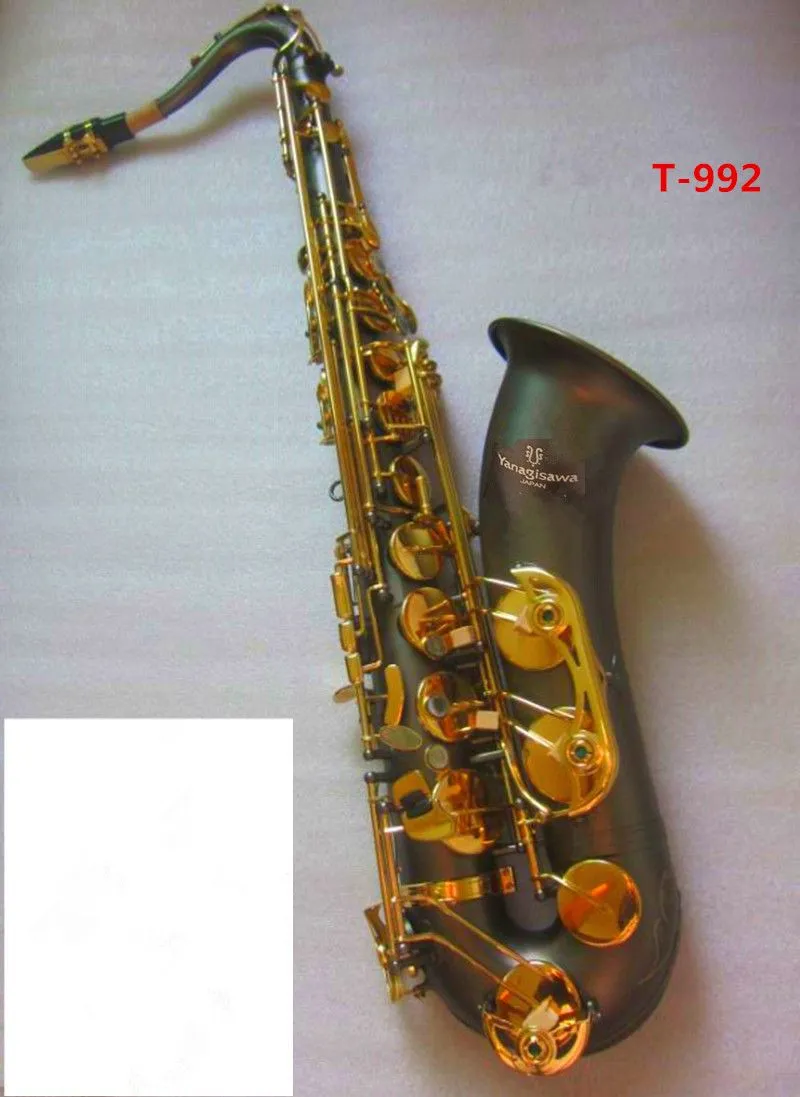 أفضل جودة اليابان Yanagis T-992 Tenor Saxophone B-flat Matte Black Sax Golden Key Pheatpeance Ligature Reed Neck Auccessorie