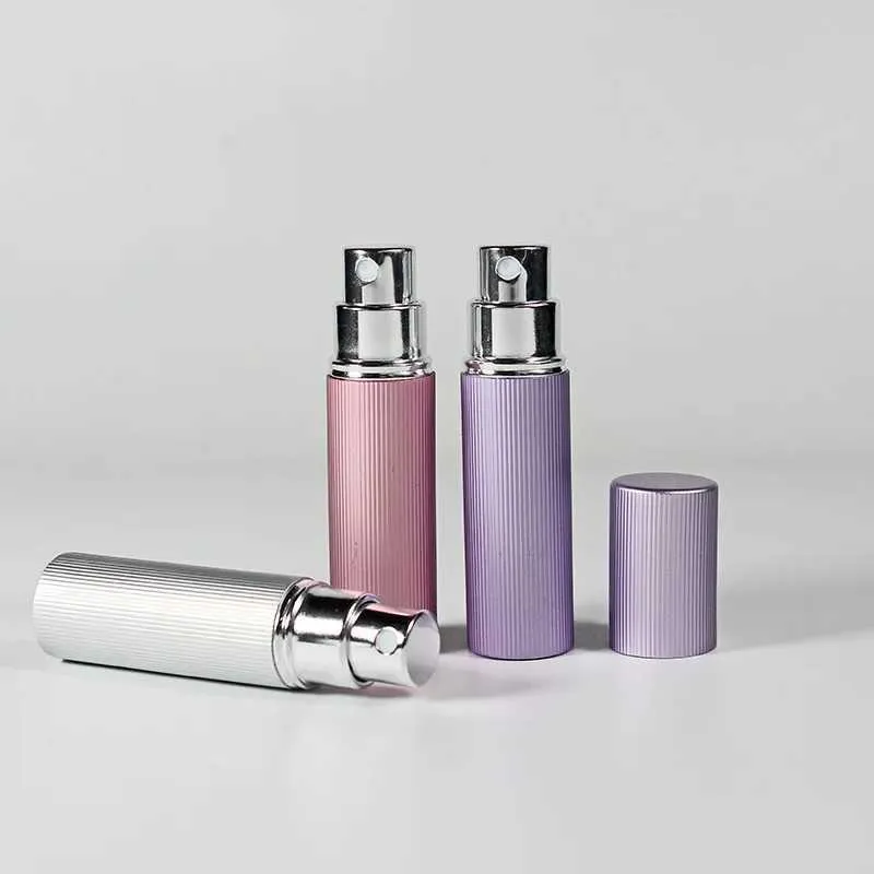 5ml Parfüm Cam Şişeler Boş Alüminyum Atomizer Metal Taşınabilir Seyahat Sprey Şişe Şişeleri Cilt Bakım Aracı