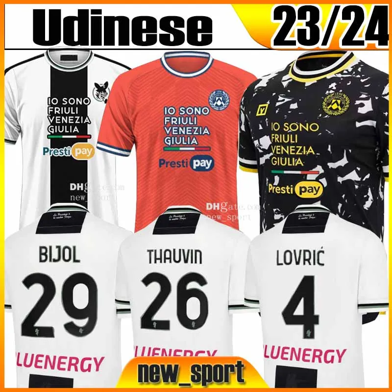 23 24 Udinese calcio voetbaltruien 2023 2024 Samir Okaka deulofeu Walace Molina pussetto Pereyra Men Uomini Home Wit Green voetbalhirtuniformen