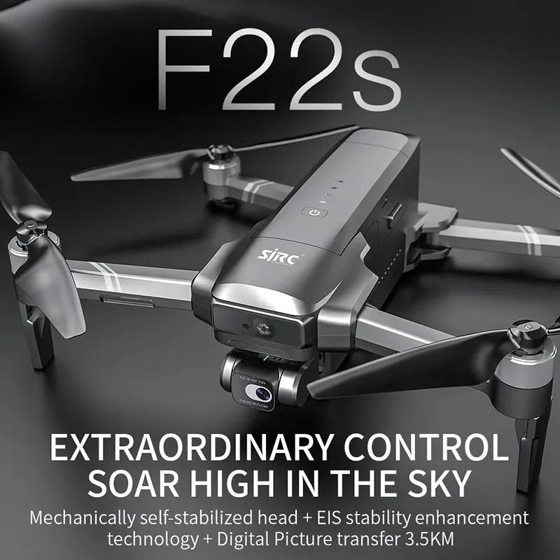 SJRC F22S 4K Pro Drohne 4K Professionelles GPS mit HD-Kamera Drohnen zur Hindernisvermeidung 2 Achsen stabilisierter Gimbal 5G FPV RC Quadcopter
