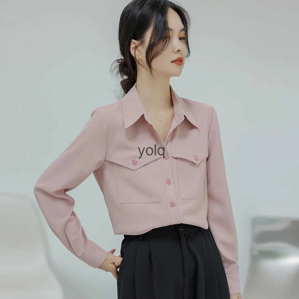 Vrouwen Blouses Shirts Dames En Meisjes Preppy Roze Wi Mode c Lange Mouw Vrouwen 2023 Herfst Vintage Harajuku Topsyolq