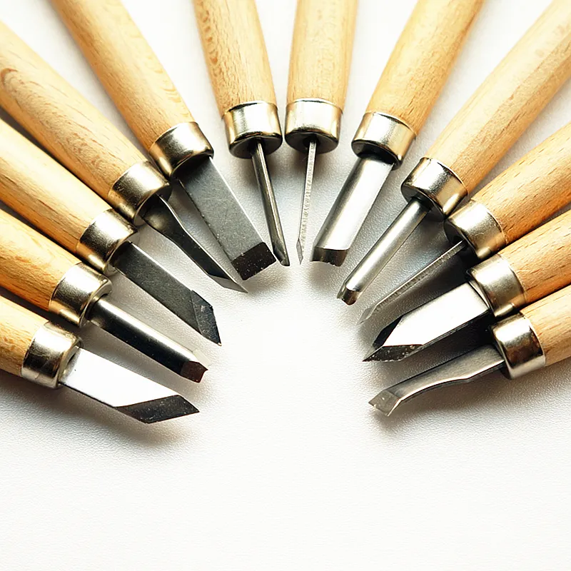 12-Piece Wood Carving Chisel Set - Professional Woodworking Hand Tools ...
