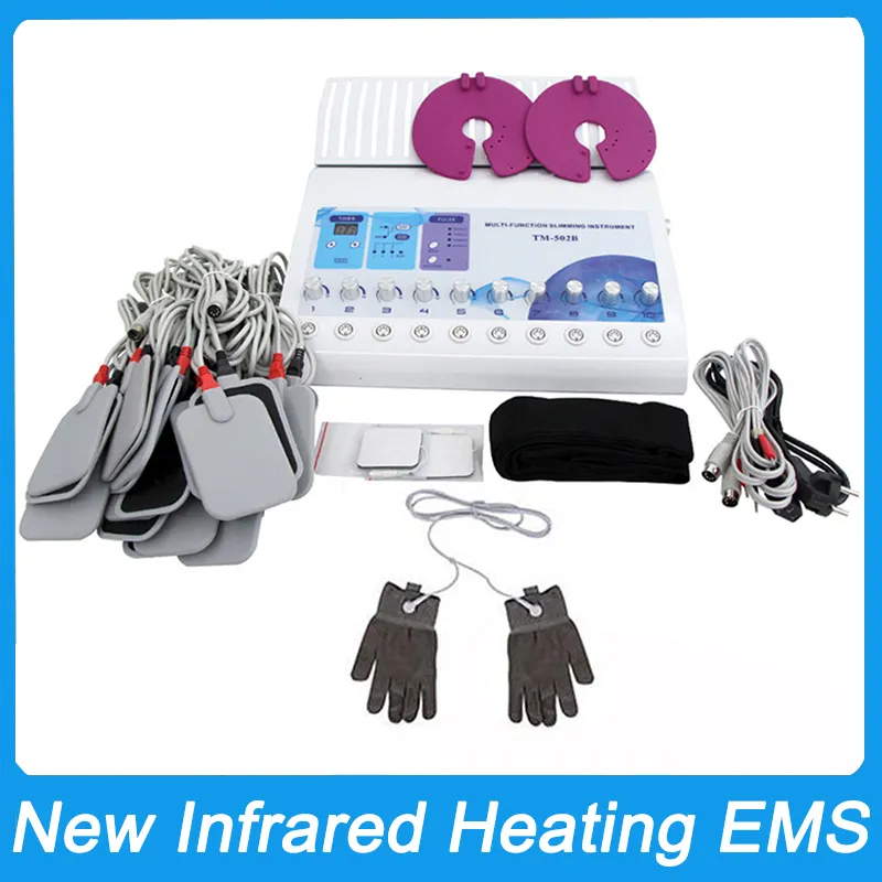 EMS Weight Fat Loss Machine Electro Muscle Stimulator Russian Wave Electric Slimming Muscle Vibration Body Massage Beauty Salons Microcurrent Infrared Heating