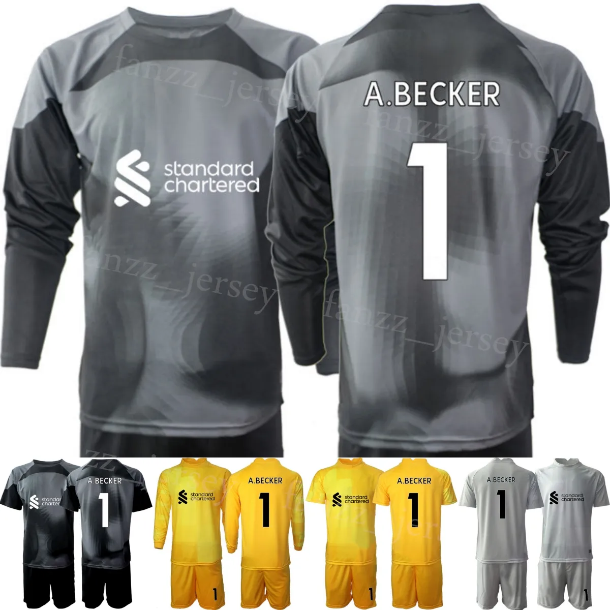 Kulüp Takım Kalecisi GK Gençlik Alisson Becker Jersey 1 Futbol Set Kaleci Uzun Kollu 13 Adrian 25 Pepe Reina 22 Simon Mignolet Futbol Gömlek Kitleri 22/23 Çocuk Liwupu