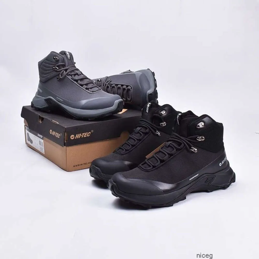 Chaussures de randonnée de créateurs en plein air Hi-Tecs UK Haitai Home  retire le cabinet hiver chaussures hautes imperméables antidérapantes
