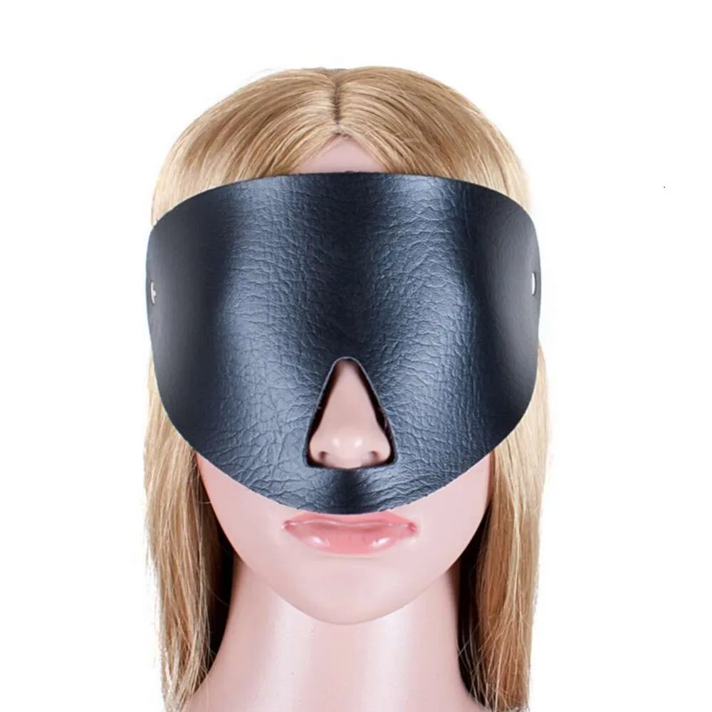 Productos de masaje Accesorios exóticos de cuero Bondage Fetiche Máscara de ojos Juguetes sexys para mujeres Parejas Bdsm Cosplay Con los ojos vendados Disfraces de coqueteo erótico