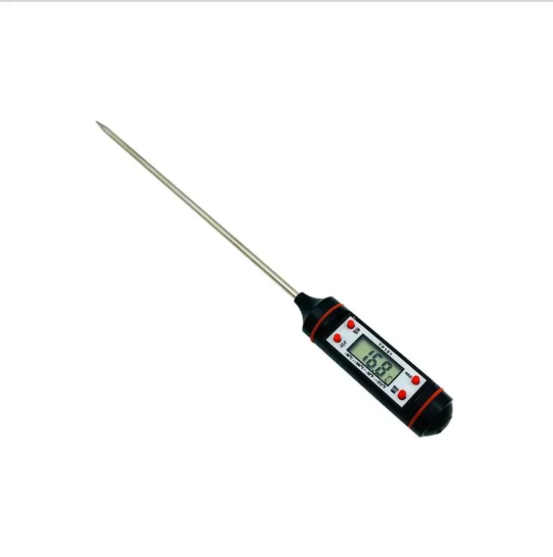 Temperature Meter Instruments TP101 Electronic Digital Food Thermometer Stainless Steel Baking Meters Large Little Screen Display Black white