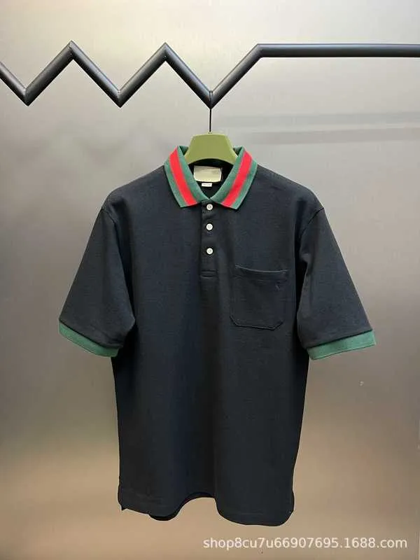 Polos masculinos versão alta G-Home camisa POLO com gola contrastante com peso de 270g moda e moda masculina feminina manga curta X18U
