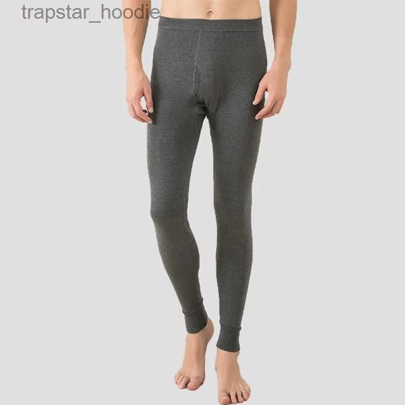 Sous-vêtements thermiques pour hommes Sous-vêtements thermiques de mode pour hommes 100% coton longs Johns élastique thermique Bot sous-vêtements hommes chauds Thermo Leggings pantalons longs L231130