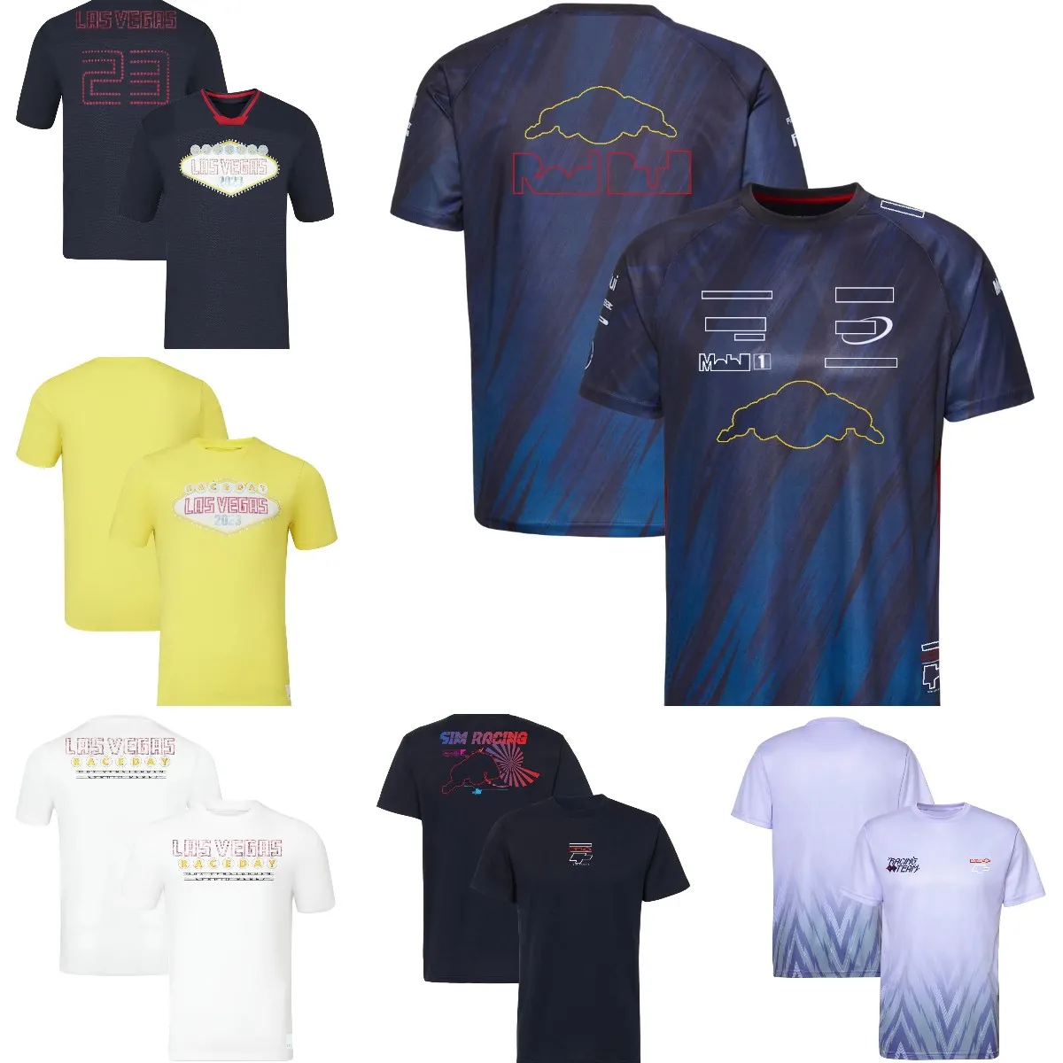 Uniforme de course F1 Formule 1, T-shirt de course rouge F1, T-shirt de fans de grande taille pour hommes et femmes, 2023