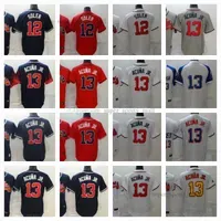 New Baseball Jerseys 12 Jorge Soler 13Ronald Acuna Jr. 24 Deion Sanders Jersey Size S--XXXL