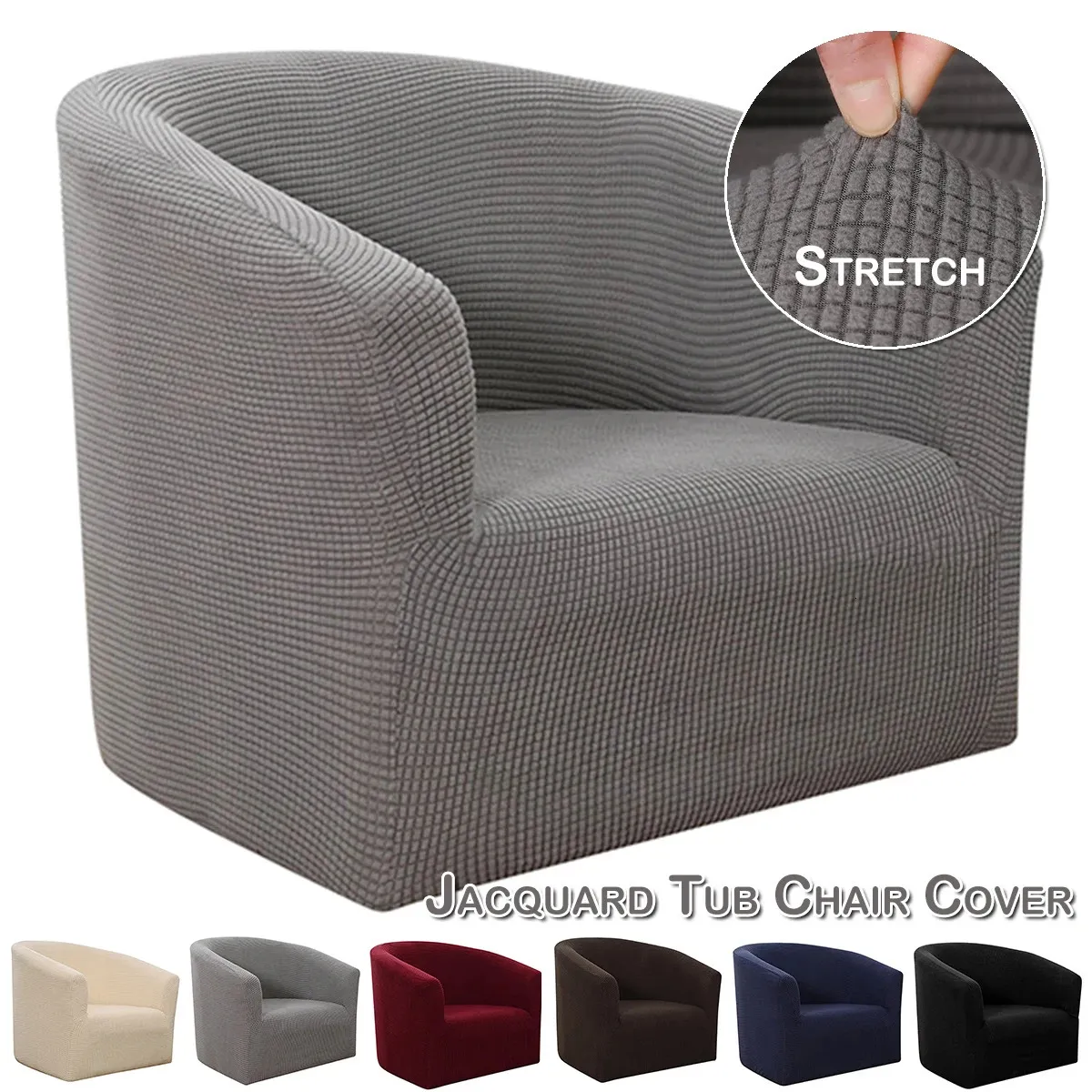 Stuhlhussen, Jacquard-Wanne-Schonbezüge, Pub-Club-Sofa-Schutz, ausgestattet mit Stretch-Sessel, Akzent-Fass-Möbelschutz, Couch 231130