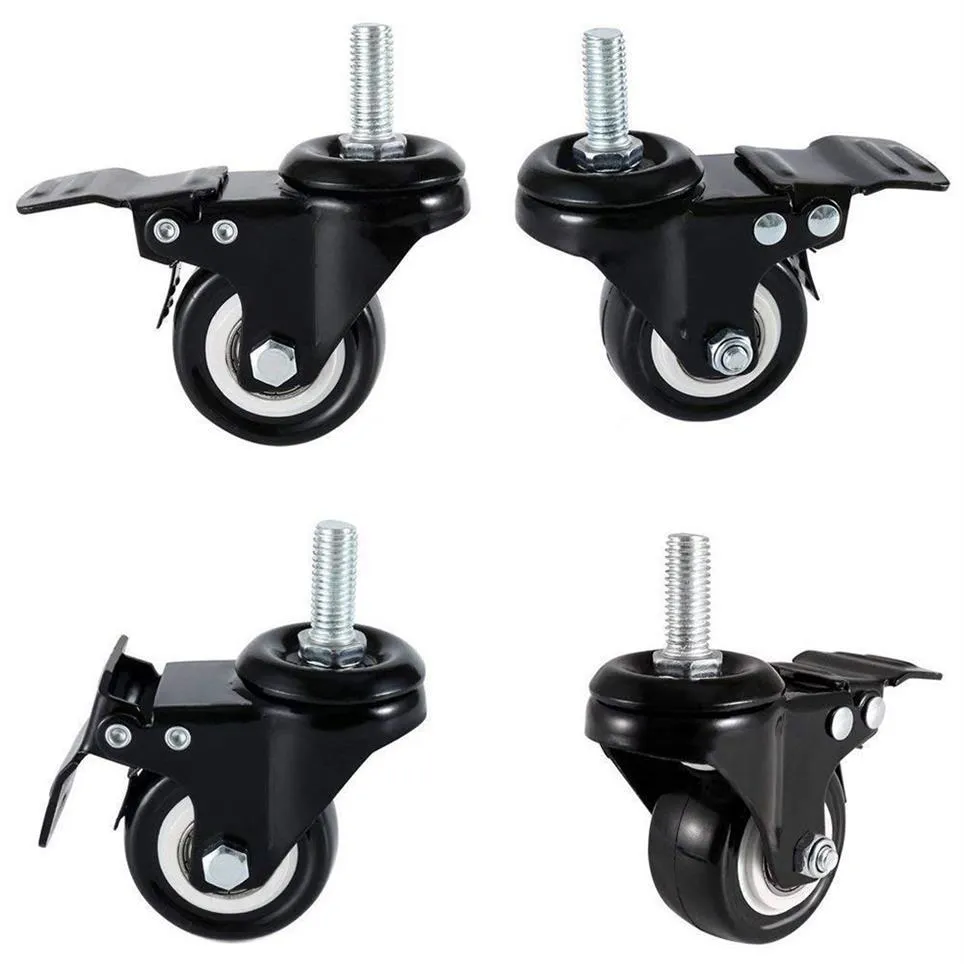 4 x hjul 50mm svivel Castor Wheels Trolley Furniture Caster Heavy Duty246K