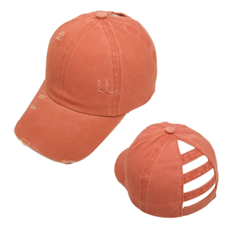 Ll kvinnors snapbacks sommar ihålig baseball cap hästsvans mode sport solskade retro solskade hatt