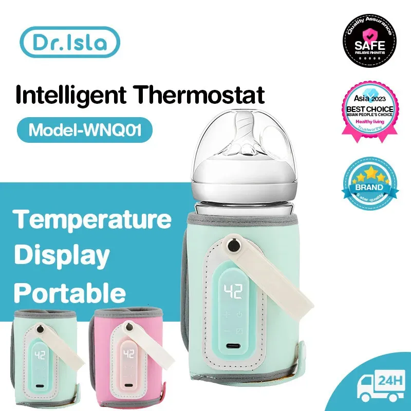 Şişe Isıtıcılar Sterilizatörler# Dr.isla Taşınabilir Şişe Isıtıcı Besleyici Biberon Heater Seyahat Isıtıcı Kapak USB Isıtıcı Açık Şişe Isıtıcı 231130