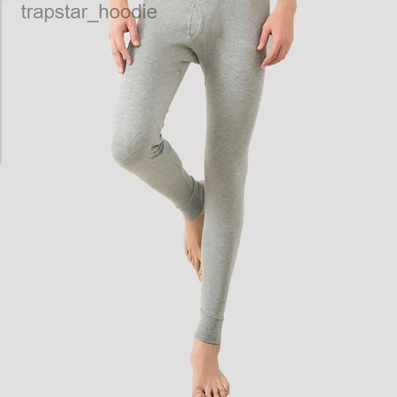 Mens 100% Cotton George Thermal Leggings Fashionable Long Johns