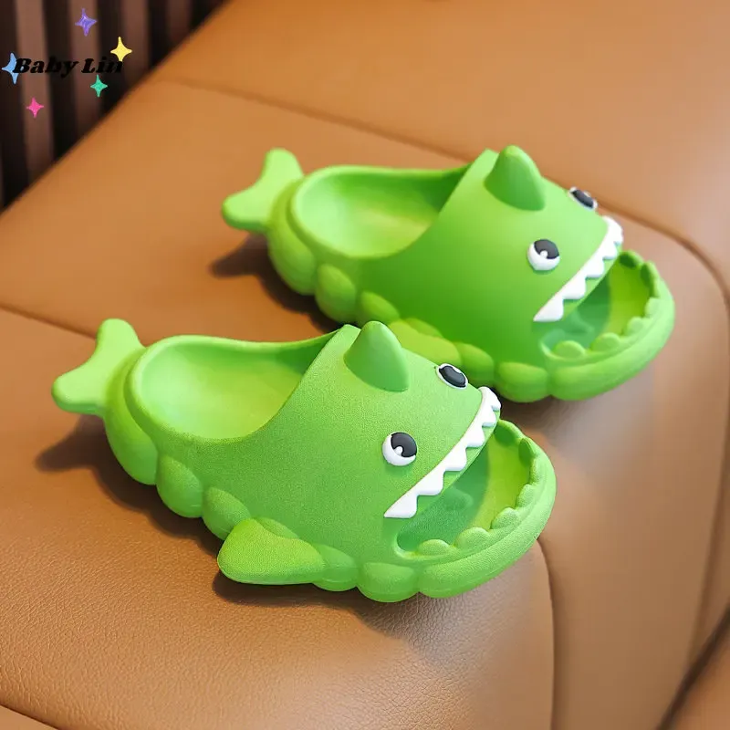 Boys shark flip flops best sale