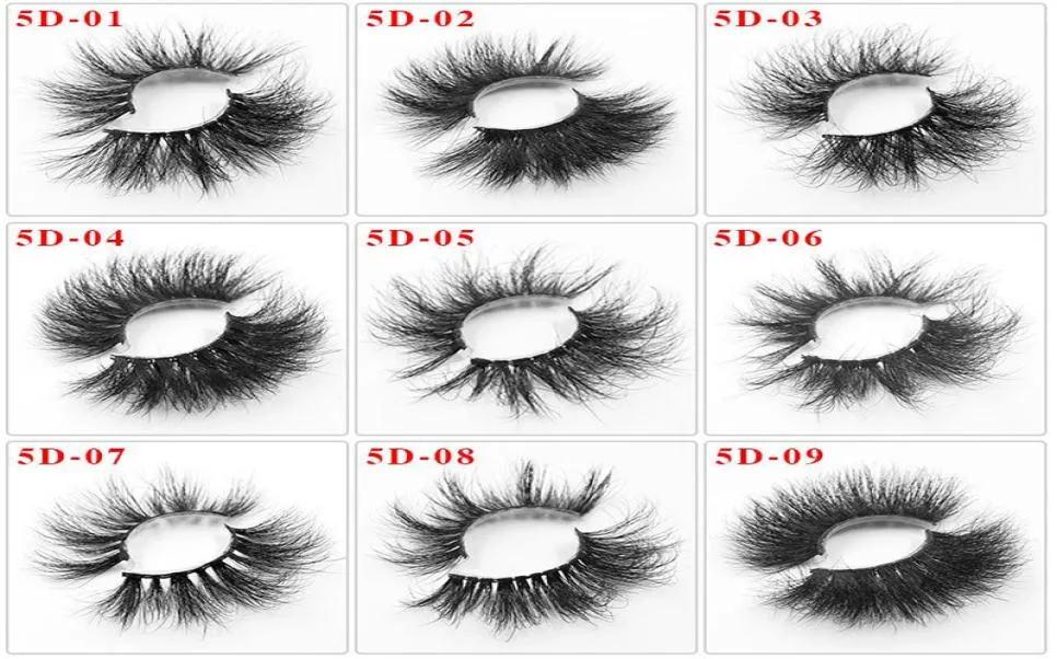 5D Personlig användning 25mm Mink Lashes Handgjorda 36 Styles Eyelashes False Tjock Long Dramatic Reusable Eye Lashes8245580