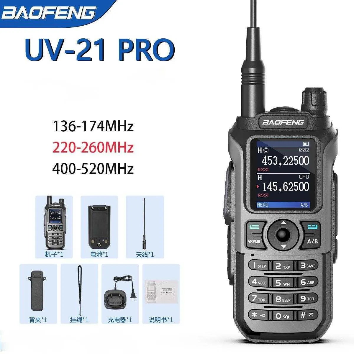 Baofeng UV-21 Pro 10W Walkie Talkie Long Range Portable Ham Radios